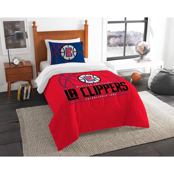 THE NORTHWEST GROUP Clippers 2-Piece Multi Color Polyester Reverse Slam Twin Comforter Set