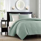 Madison Park Mansfield 2-Piece Seafoam Twin/Twin XL Coverlet Set MP13 ...