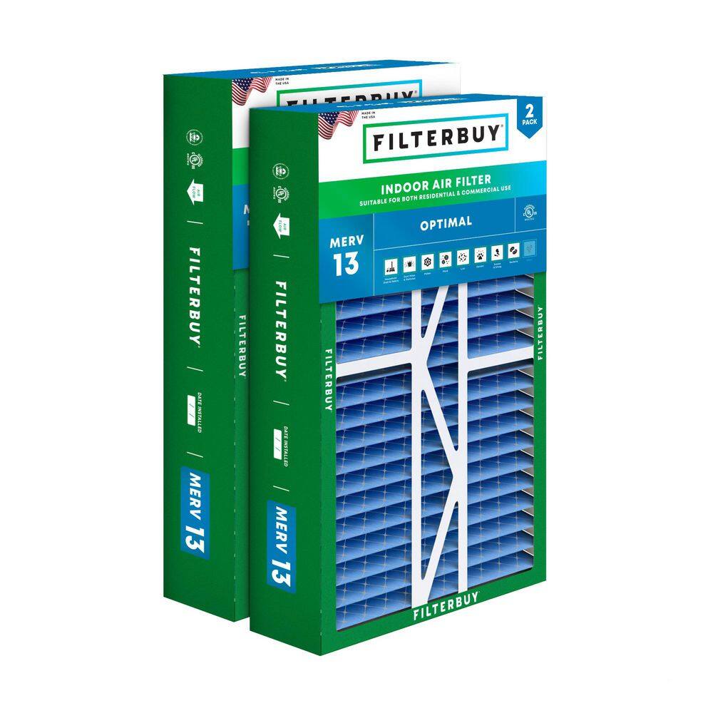 16 in. x 25 in. x 5 in. MERV 13 (FPR 10) Health Defense Pleated HVAC AC Furnace Air Filters for Amana and More (2-Pack) price history on PriceWatchPro