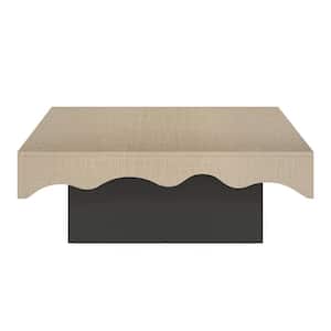 Kerlin 45.2 in. Black and Beige Rectangle Engineered Wood Coffee Table