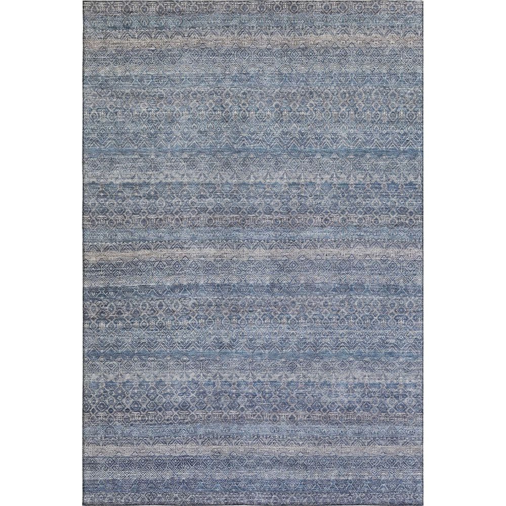 Mayfield Premium Machine Washable Abstract AMF2105 Blue 8 ft. x 10 ft. Area Rug price history on PriceWatchPro