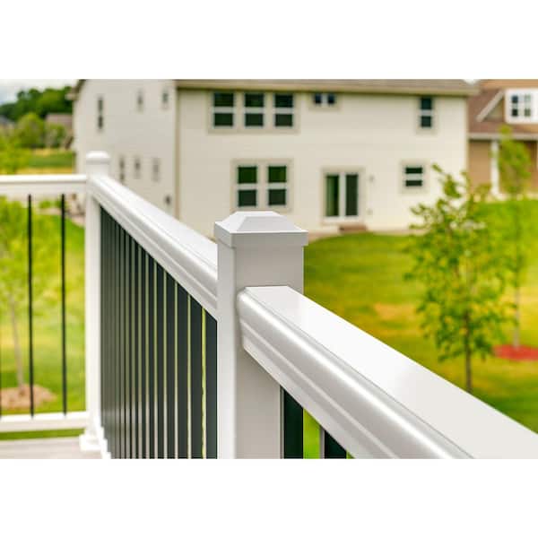 36 in. x 91.31 in. Piano Powder Coated Aluminum Preassembled Deck Railing