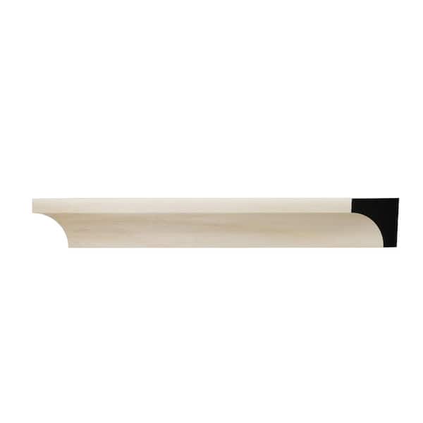 Ekena Millwork WM100 0.69 in. D x 0.69 in. W x 6 in. L Wood (Poplar) Crown Moulding Sample