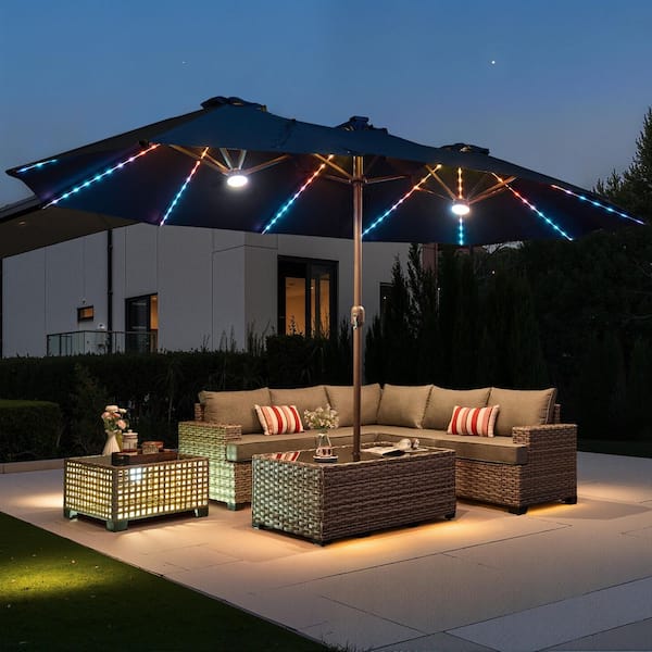 3 or 2 tiers patio umbrella Best Choice Products 10ft 3-Tier Patio Umbrella, Market Sun Shade w/ Tilt Adjustment, Easy Crank