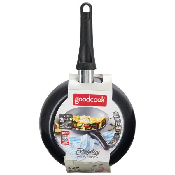 NICE COOKING フライパン 28cm GoodCook Everyday Ceramic Nonstick Frypan, 8 in (20.32 cm), Black