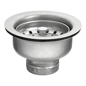 3 1/2- in. Stainless Steel Basket Strainer with Drain Assembly in Satin