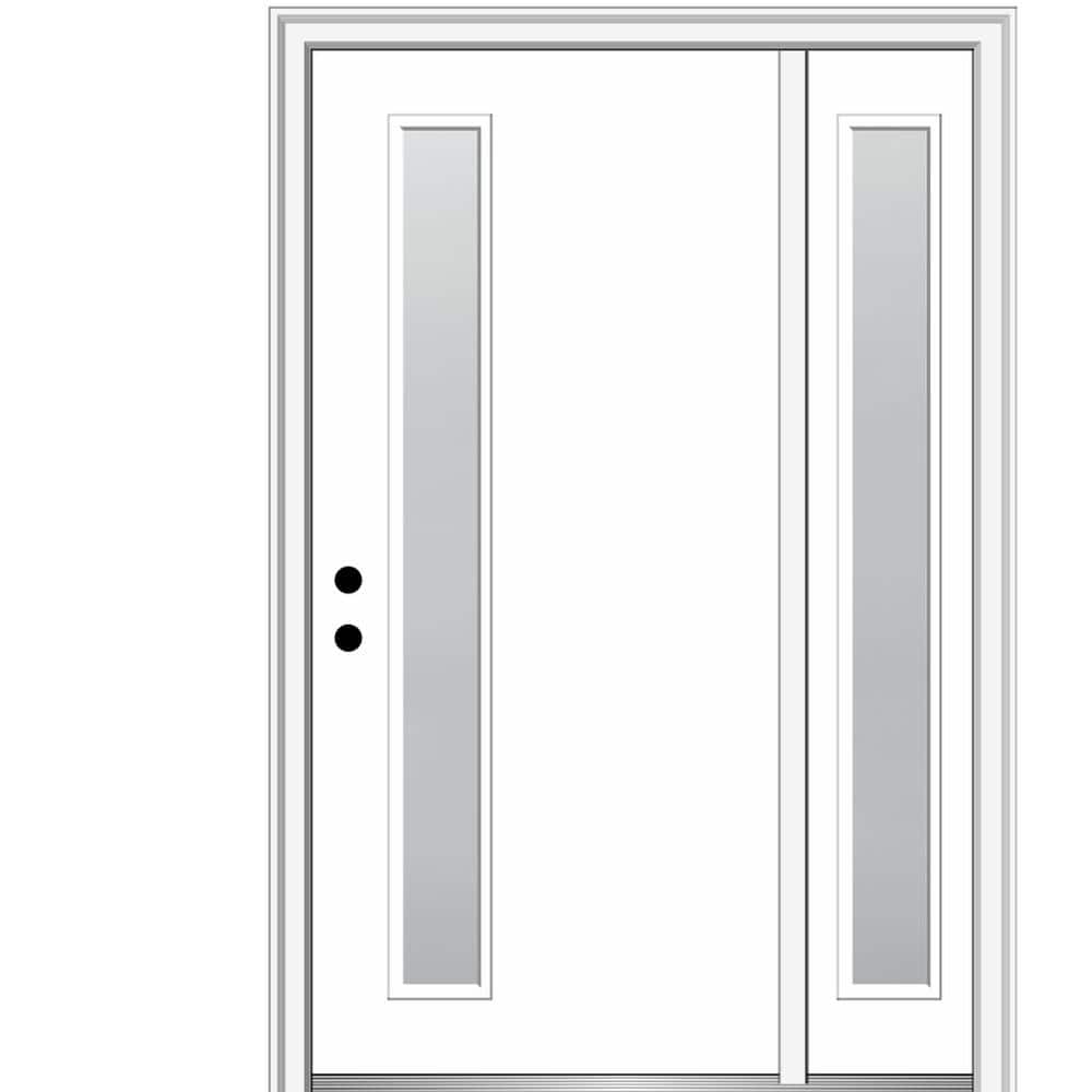 Viola 48 in. x 80 in. Right-Hand Inswing 1-Lite Frosted Glass Primed Fiberglass Prehung Front Door on 6-9/16 in. Frame price history on PriceWatchPro