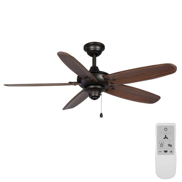Home Decorators Collection Altura 48 in. Bronze Wi-Fi Enabled Smart Ceiling Fan with Remote - Works with Google Assistant and Alexa