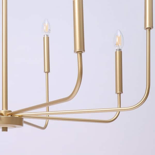 LNC Modern 31.5 in. 8-Light Gold Candlestick Chandelier for LNC Modern 31.5 in. 8-Light Gold Candlestick Chandelier for