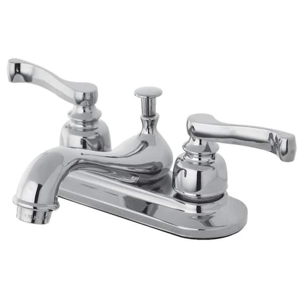 Kingston Brass Royale 4 in. Centerset 2-Handle Bathroom Faucet in Chrome