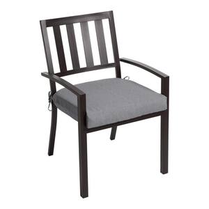 21 in. x 21 in. x 3.5 in. Stone Gray Square Outdoor Seat Cushion (2-Pack)