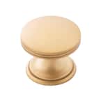 American Diner Collection 1-3/8 in. Brushed Golden Brass Finish Cabinet Knob