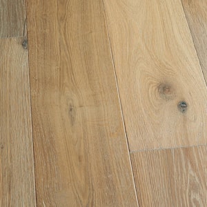Belmont French Oak 1/2 in. T x 7.5 in. W Tongue & Groove Wirebrushed Engineered Hardwood Flooring (23.3 sq. ft./case)
