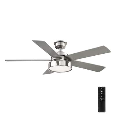 Cherwell 52 in. LED Brushed Nickel Ceiling Fan with Light