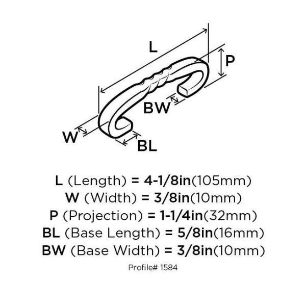 Oil Rubbed Bronze 3-Inch Arch Cabinet Pull