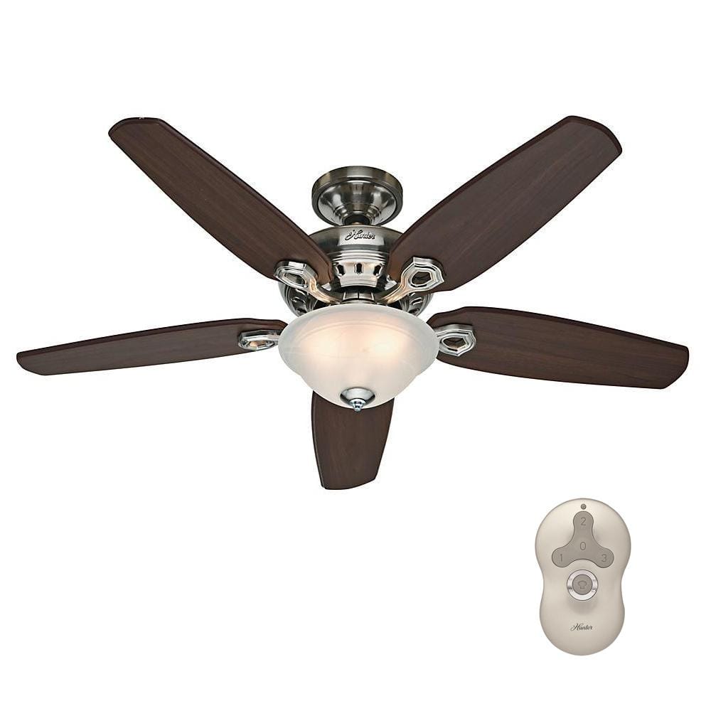 UPC 049694530332 product image for Hunter Fairhaven 52 in. Indoor Brushed Nickel Ceiling Fan with Light Kit | upcitemdb.com
