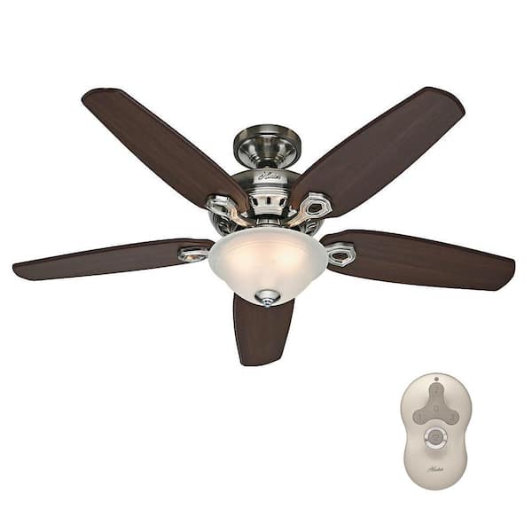Hunter Fairhaven 52 in. Indoor Brushed Nickel Ceiling Fan with Light Kit