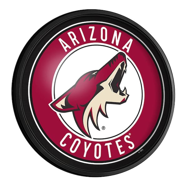 The Fan-Brand Arizona Coyotes: Round Slimline Lighted Wall Sign 18 in ...