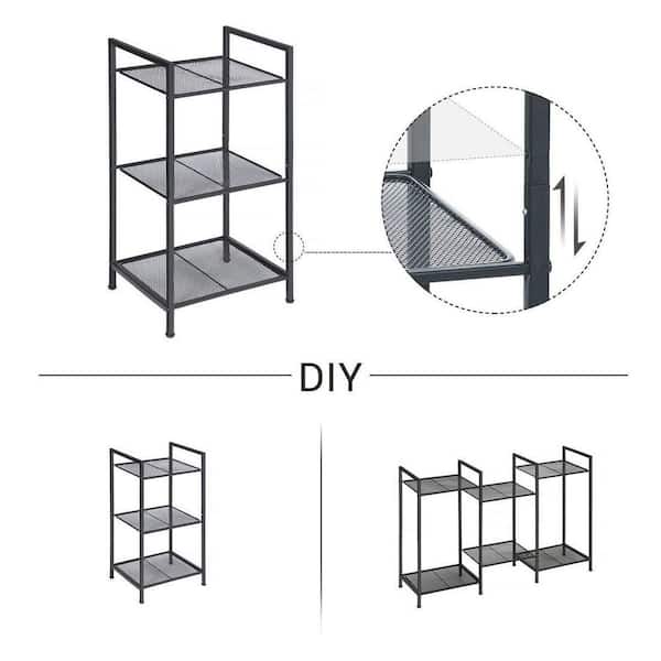 Dyiom 12.5 in. W x 4.35 in. H x 3.15 in. D Stainless Steel Rectangular Shelf  in Black- 2 Pack B08XZ5JFHJ - The Home Depot
