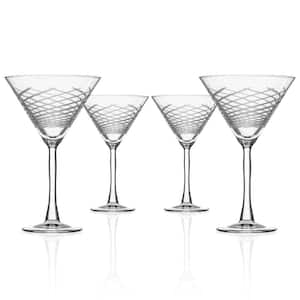 Cyclone 10 fl. oz. Martini Glasses Set (Set of 4)
