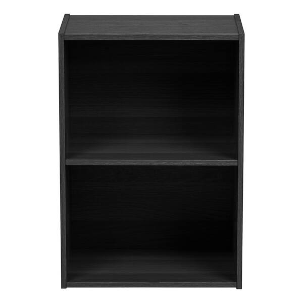 Iris Black 2 Tier Wood Storage Shelf, Utility Storage Shelves Iris