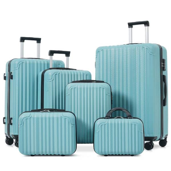 Merax 6 or More Bags 6-Piece Ice Blue ABS Hardshell 12, 14, 16, 20