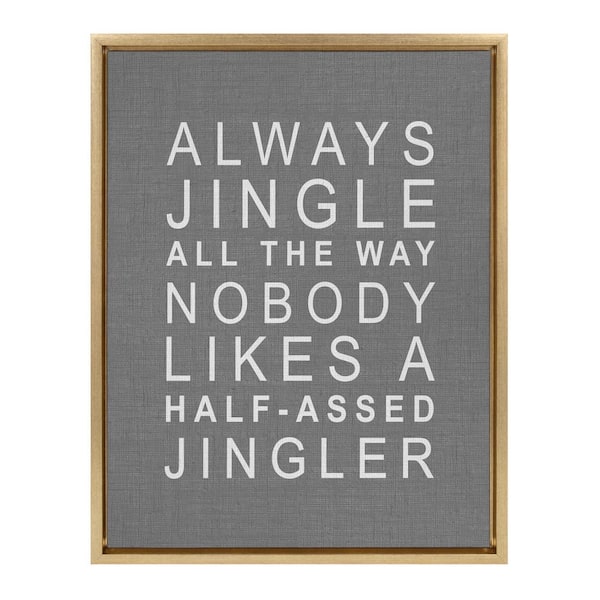 Kate and Laurel Sylvie Jingler 24 in. x 18 in. Framed Canvas Framed Canvas Wall Art