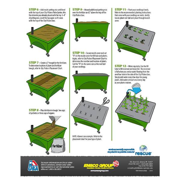 City Pickers 24 5 In X 20 Charcoal Gray Plastic Patio Raised Garden Bed Kit With Watering System And Casters 2346d The Home Depot - Plastic Patio Raised Garden Bed Kit With Watering System And Casters