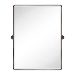 Woodvale 30 in. W x 40 in. H X-Large Rectangular Metal Framed Wall Mounted Bathroom Vanity Mirror in Oil Rubbed Bronze