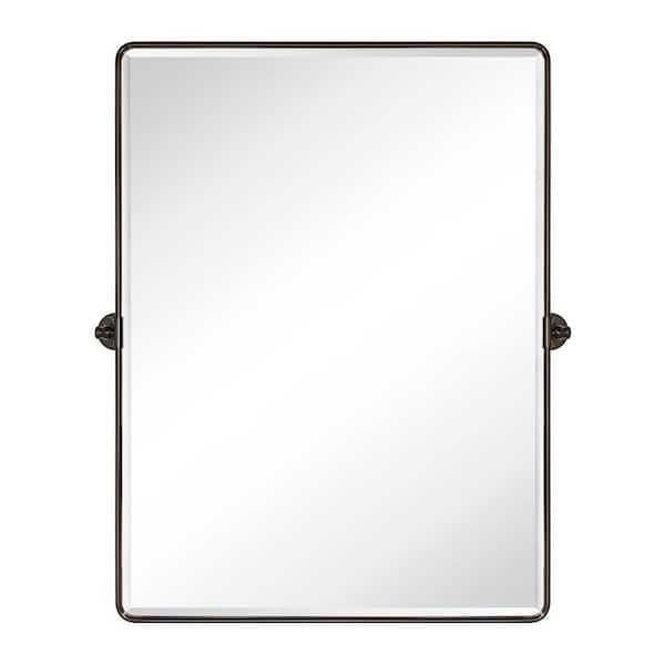 TEHOME Woodvale 30 in. W x 40 in. H X-Large Rectangular Metal Framed Wall Mounted Bathroom Vanity Mirror in Oil Rubbed Bronze
