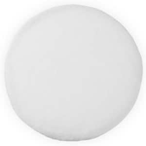 Mmlior White 4 ft. x 4 ft. Soft Faux Rabbit Fur Round Area Rug