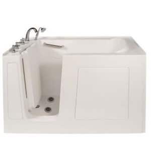 Avora Bath 60 in. x 30 in. Whirlpool Walk-In Bathtub in White with Wet and Dry Vibration Jets, Left Drain