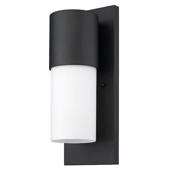 Acclaim Lighting Cooper 1-Light Matte Black Outdoor Wall Lantern Sconce With Frosted Glass