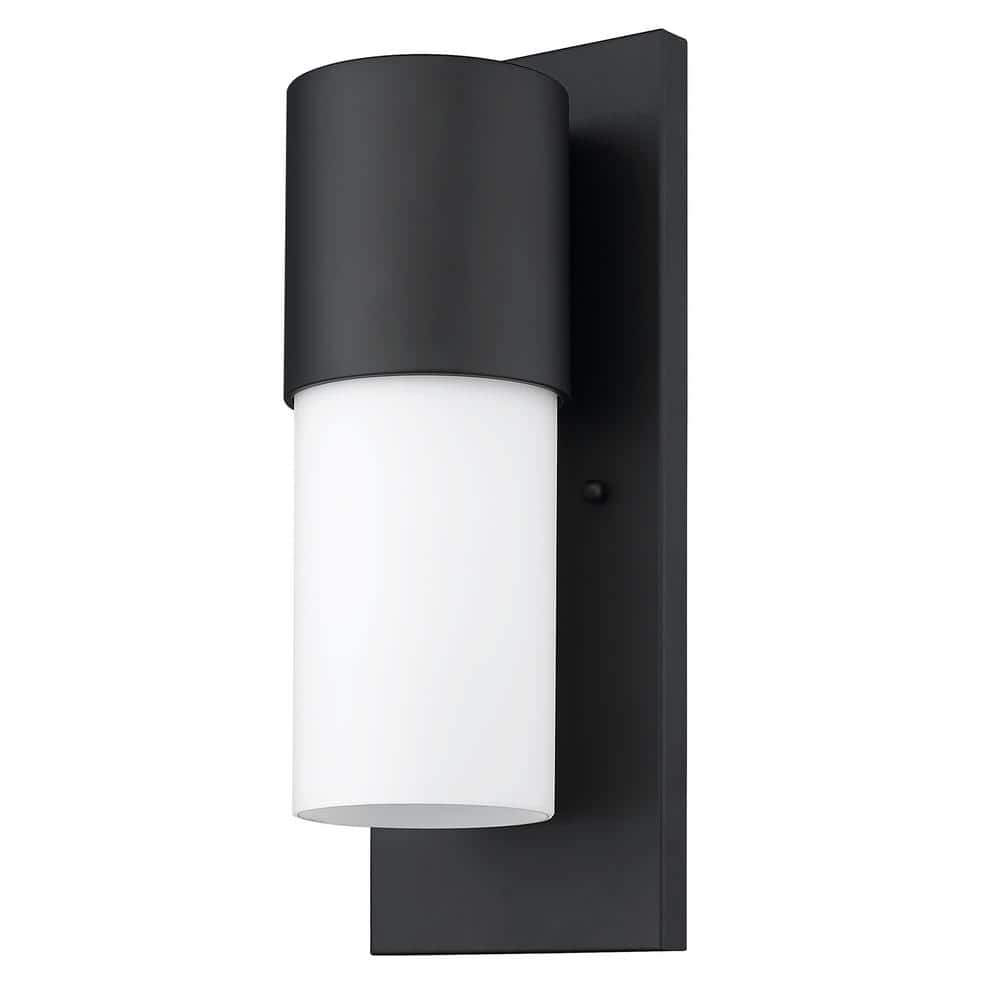 Cooper 1-Light Matte Black Outdoor Wall Lantern Sconce With Frosted Glass price history on PriceWatchPro