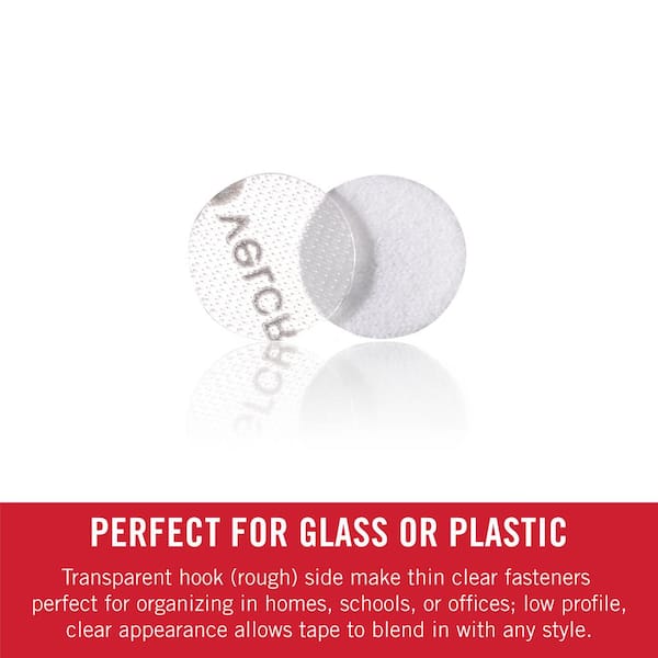 VELCRO 3/4 in. 200 ct. 3/12 Thin Clear Circles 95194 - The Home Depot
