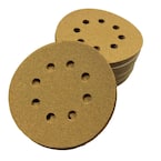 Sungold Abrasives 29403 5 By 5 Hole 40 Grit Heavyweight Premium F-Weight Hook And Loop Sanding Discs 25-Pack 