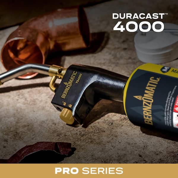 Bernzomatic - DuraCast 4000 Torch with Instant Start/Stop Ignition Compatible with MAP-Pro and Propane Gas