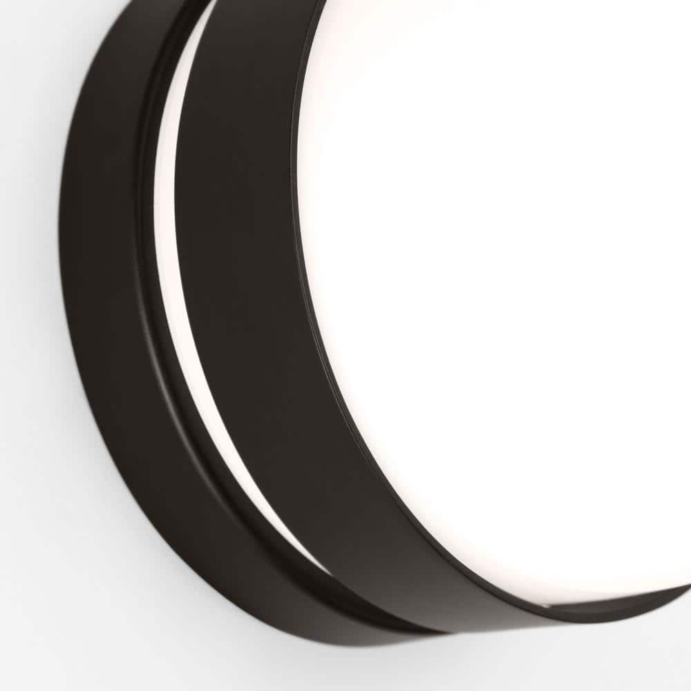Aged Iron and Milk Glass Dimmable LED Wall Sconce