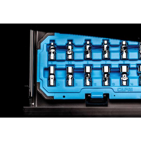 Details about   Capri Tools Socket Set 1/4 Inch Drive Metric Universal 12 Piece 6 Point Case New 