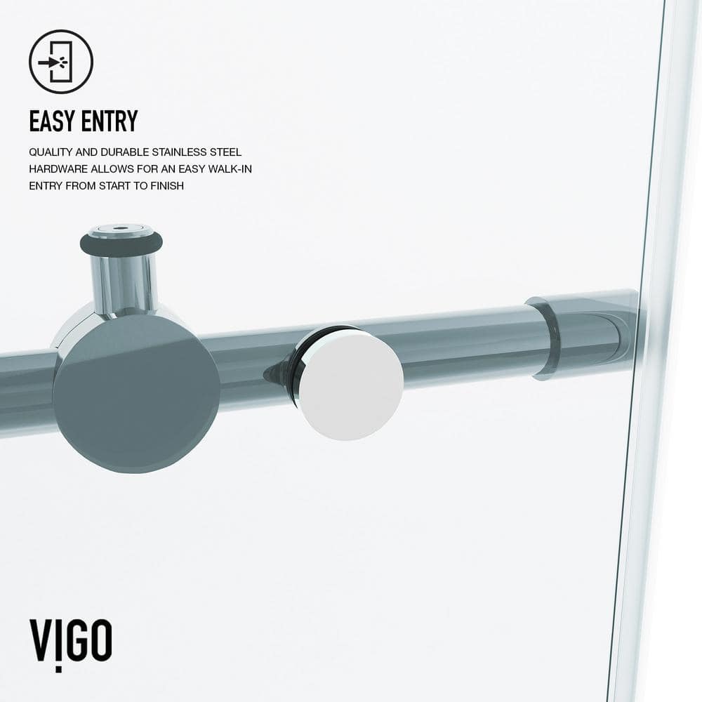 Elan Chrome 60" Frameless Sliding Tub Door with Laminated Glass