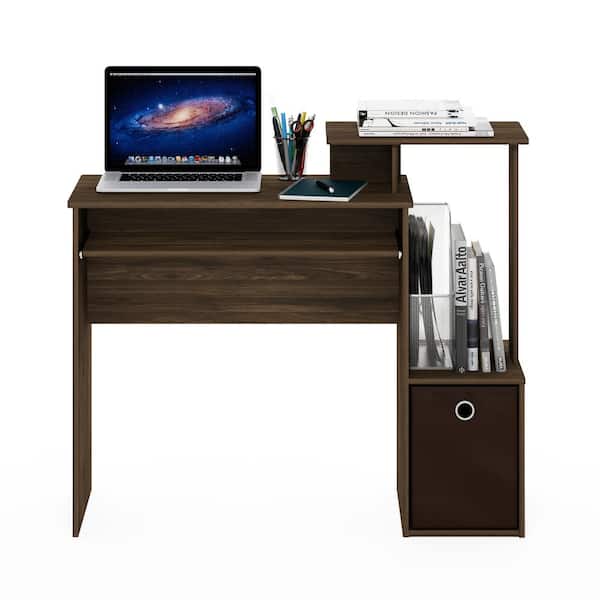 Aoibox 47.2 in. Square Brown Wood 2-Person Computer Desk with Monitor  Shelf, Double Workstation Extra Large Office Desks SNMX656 - The Home Depot