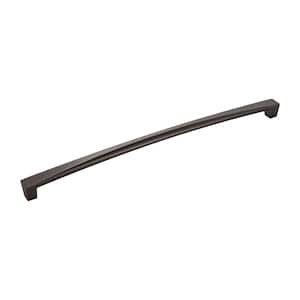 Crest Collection Pull 12 Inch Center to Center Black Nickel Vibed Finish Modern Bar Pull Zinc