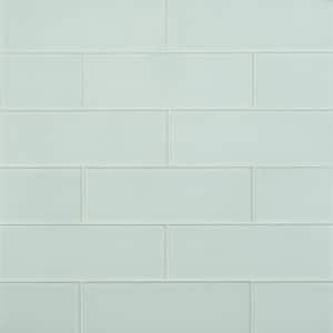 Ivy Hill Tile Contempo Seafoam Frosted 4 in. x 12 in. Glass Tile (15 ...