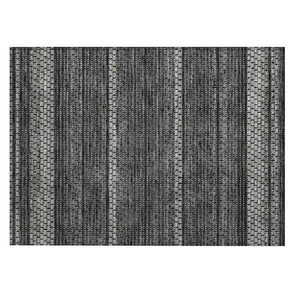 Chantille Machine Washable Indoor/Outdoor Abstract ACN2427 Black 2 ft. x 3 ft. Accent Rug