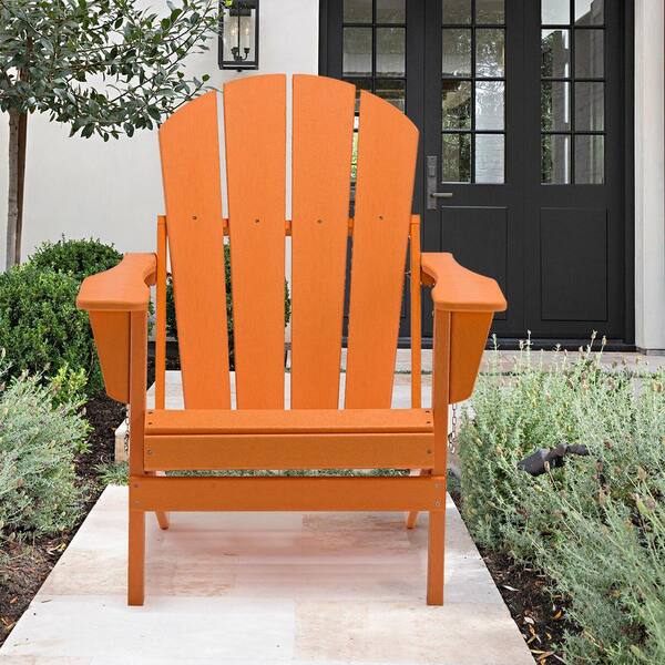 orange deck chairs