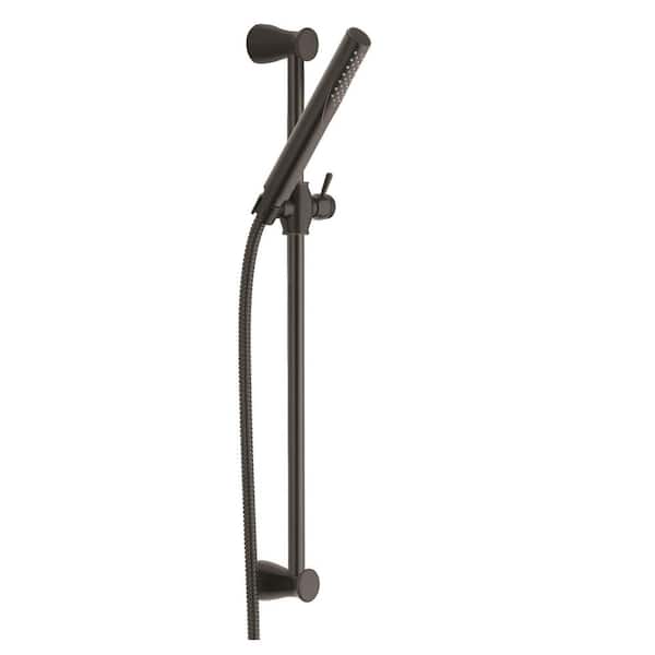 Delta Grail 1-Spray Wall Bar with Handheld Shower Head in Matte Black (Valve Not Included)