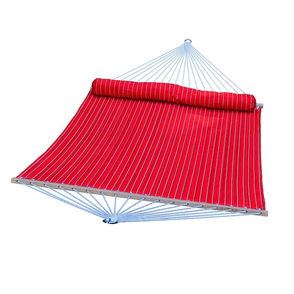 Algoma 13 ft. Quilted Hammock with Matching Pillow, Red