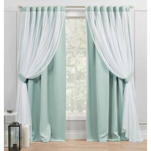 2 pcs Turquoise 52" x 96" Sheer Organza Window CURTAINS Drapes Panels Home Home 