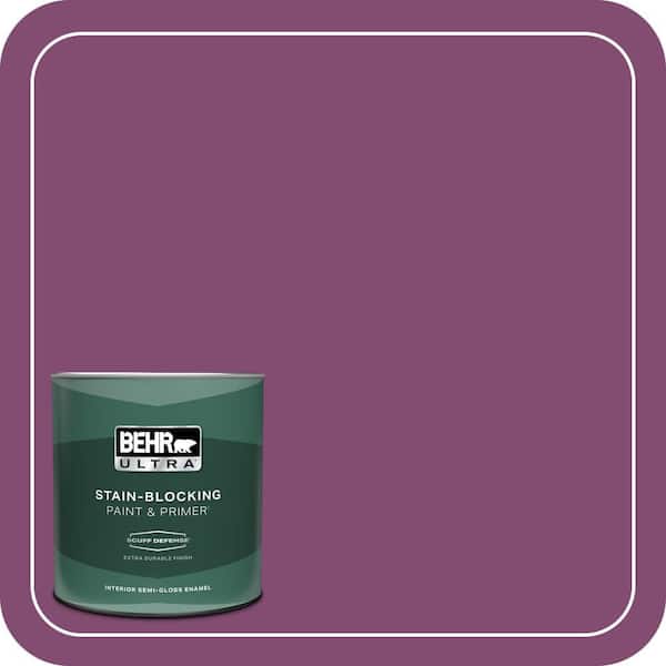 BEHR ULTRA 1 qt. #680B-7 Sugar Plum Extra Durable Semi-Gloss Enamel Interior Paint & Primer