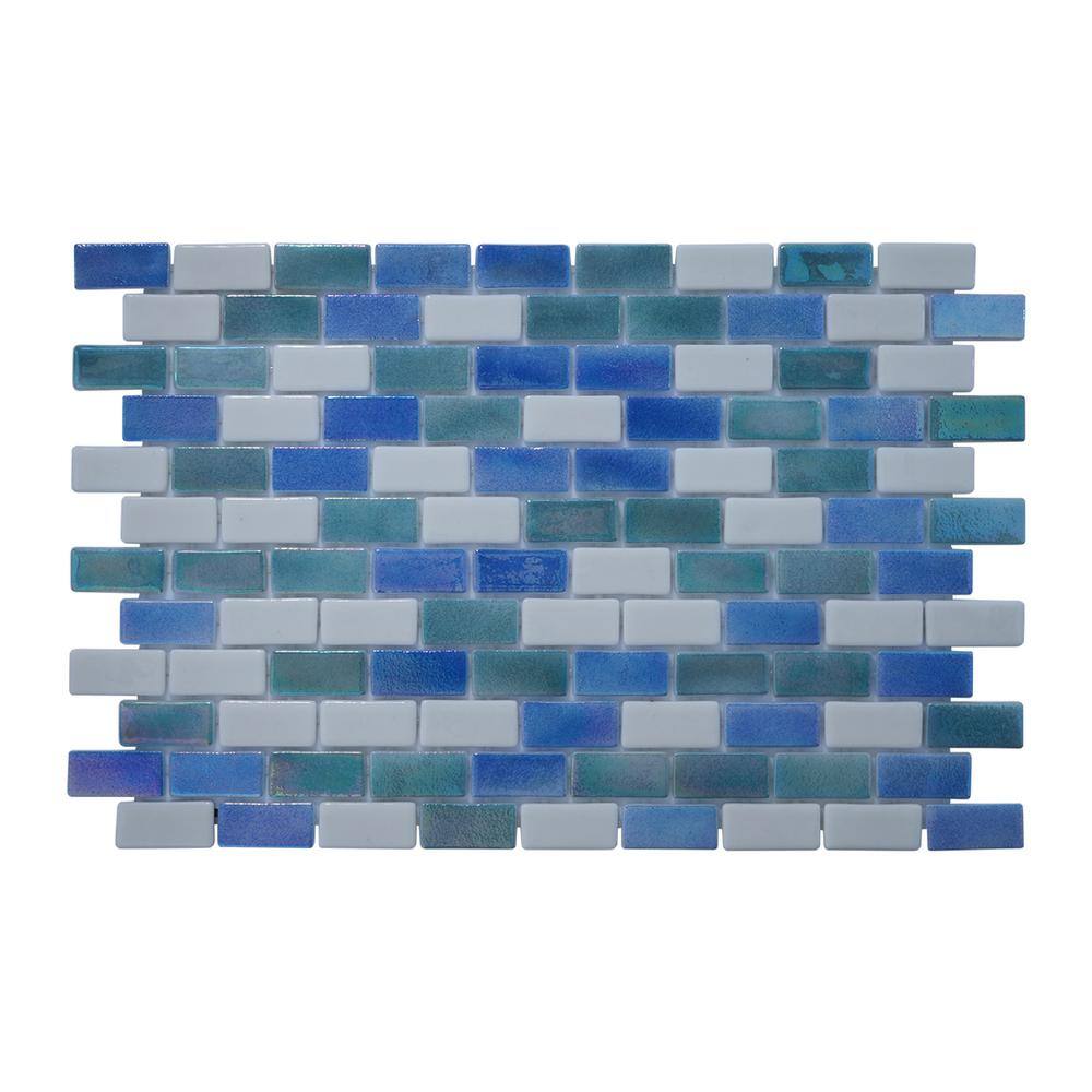 Reviews for The Tile Doctor Glass Tile Love At First Sight Subway Blue